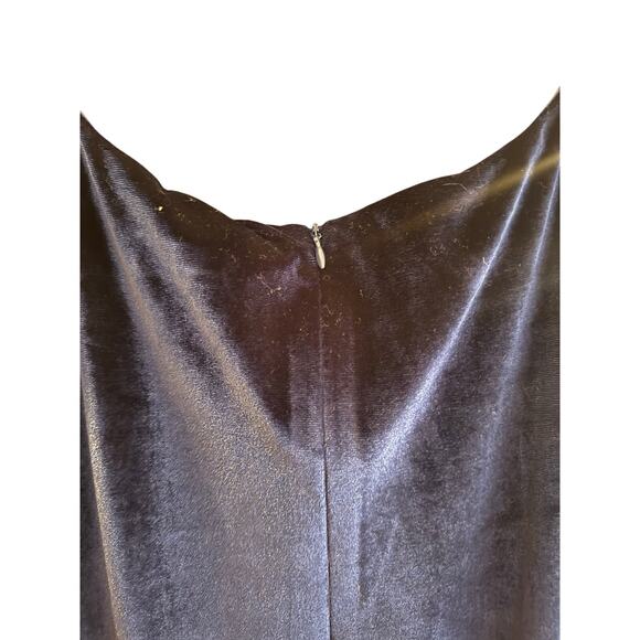 Lulu's Alluring Muse Navy Blue Velvet Tiered Trumpet Maxi Dress - Large - Picture 5 of 11